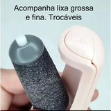 Lixador de Pé Elétrico - Esfoliador Tira Calos Pedicure Portátil Lixa Elimina Calo