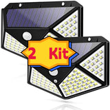 Luminária Solar com 100 Led's Sensor À Prova D'água