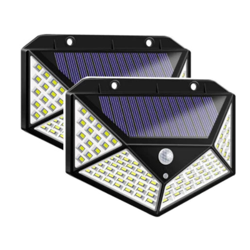 Luminária Solar com 100 Led's Sensor À Prova D'água