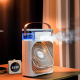Ventilador Umidificador de Ar Condicionado Portátil USB LED 600ML