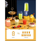 400ML 6 Lâminas Espremedor Elétrico Mini Liquidificador Portátil De Suco  Misturador Leite Smoothie