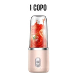 400ML 6 Lâminas Espremedor Elétrico Mini Liquidificador Portátil De Suco  Misturador Leite Smoothie