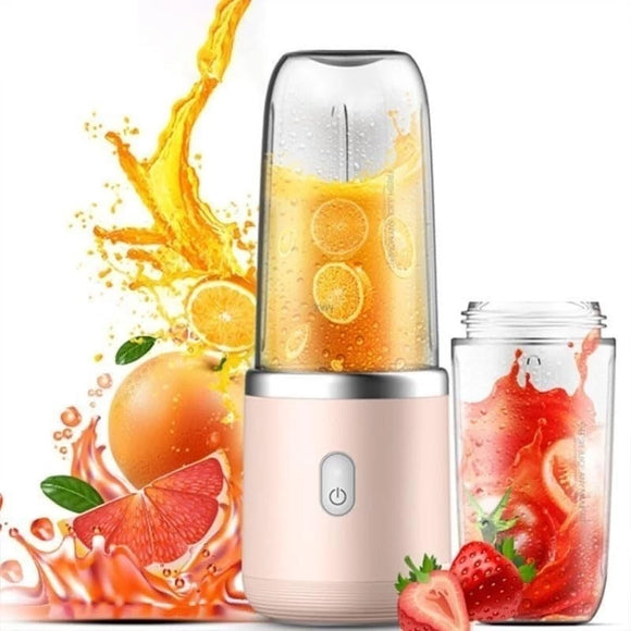 400ML 6 Lâminas Espremedor Elétrico Mini Liquidificador Portátil De Suco  Misturador Leite Smoothie